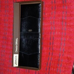 Vintage Black Amity Director Billfold - Calfskin Wallet